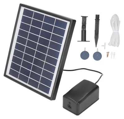 Produktbild von 10 V, 6 W Gleichstrom-Mikro-Solar-Teichpumpe – Set mit einstellbarem Solarpanel, Springbrunnen und Luftpumpe sowie Sprudelstein