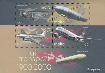 Produktbild von Briefmarken Malta 2000 Mi Block19 (kompl.Ausg.) postfrisch Flugwesen
