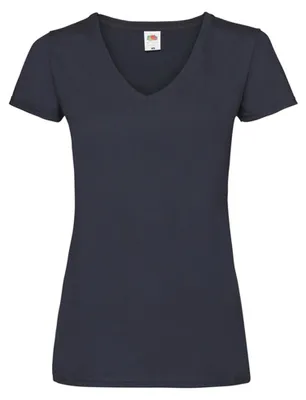 Obrázok produktu pre Fruit of the Loom – Dámske tričko „Valueweight“ s výstrihom do V LT2042 (XXL) (námornícka modrá)