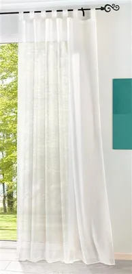 Produktbild von Dekoschal in Leinenoptik, weiß, 140x250 cm, Schlaufenschal