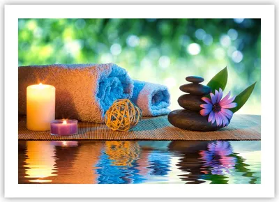 Produktbild von Poster - Poster ohne Rahmen - Natur Entspannung Spa Kerzen - 70x50 cm - Wand Bild - Wanddeko - Wandbilder - Kunstposter - Wandposter - Bilder - Kunstdruck - Wanddekoration - Wandbild - P2XAA70x50-2554
