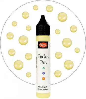 Produktbild von VIVA DECOR - Perlen Pen - flüssige Perlen - Light yellow Hellgelb 202