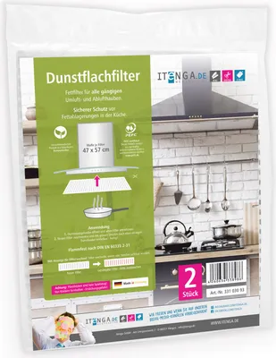 Produktbild von 2er itenga Fett Dunstflachfilter 47x57cm (1 Packung beinhaltet 2 Stück)