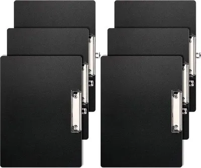 Productafbeelding van Famanu schrijfplank A4 met metalen klem - zwart