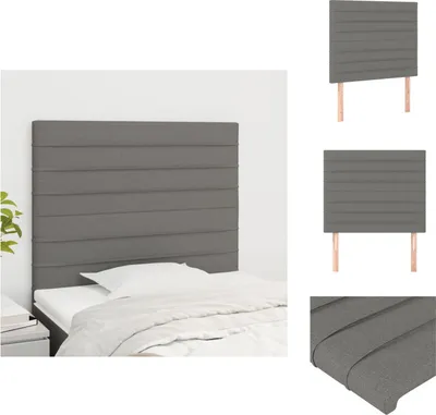 Immagine prodotto di vidaXL Testiere 2 pz. Tessuto grigio scuro 90x5x78/88 cm - Testate e piedi