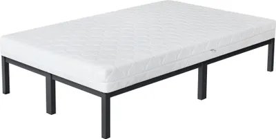 Zdjęcie produktu dla Łóżko metalowe ML-Design ze stelażem listwowym na ramie stalowej, 120x200 cm, antracyt, z materacem