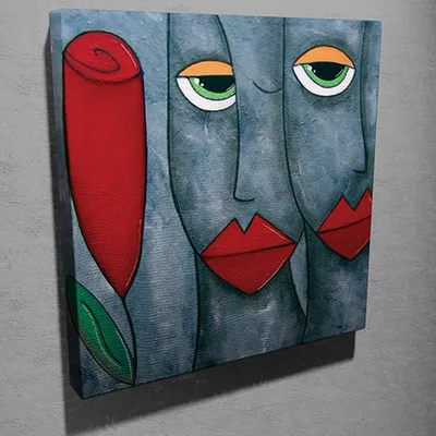 Obrázok produktu pre Wallity, KC129, Obrazy na plátne, Viacfarebné, Drevo, 45 x 45 cm