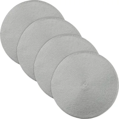 Produktbild von Erwin Müller Tischset Amadora" 4er-Pack silber rund:  35 cm Ø"