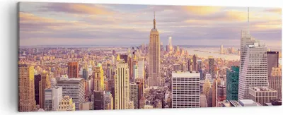 Produktbild von Bild auf Leinwand - Leinwandbild - New York Stadt - 140x50cm - Wand Bild - Wanddeko - Wandbilder - Leinwanddruck - Bilder - Kunstdruck - Wanddekoration - Leinwand bilder - Wandkunst - AB140x50-3638