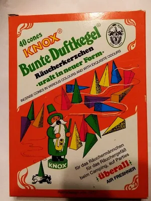 Image de Knox Cônes d'encens colorés 40 pièces - Design rétro de 1972 en RDA