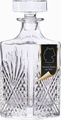 Zdjęcie produktu dla Karafka do whisky Intirilife - pojemność 800 ml - karafka do rumu, wódki, szkockiej i wielu innych napojów