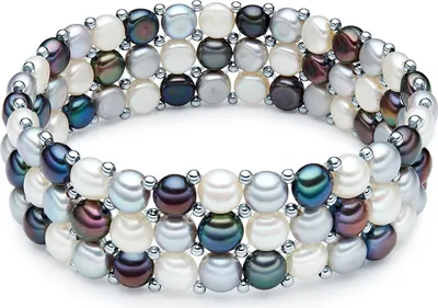 Produktbild von Valero Pearls Armband Messing Süßwasser-Zuchtperle 19,0 cm 60751001