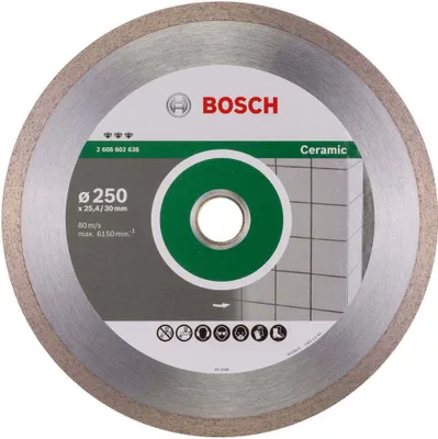 Obrázek produktu pro Diamantový řezný kotouč Bosch pro keramiku 250 X 30/25,40 X 2,4 X 10 mm
