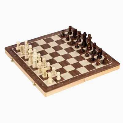 Image de GOKI Echecs en bois 2en1 magnétique