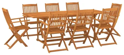 Zdjęcie produktu dla vidaXL 9-częściowy zestaw ogrodowy 220x90x75 cm z litego drewna akacjowego