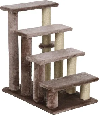 Immagine prodotto di Fortuna Lai Scaletta per animali domestici, tiragraffi, 4 gradini, per animali fino a 5 kg, 60x40x64 cm, marrone
