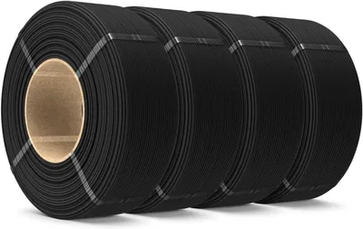 Productafbeelding van PLA Matt Filament Refill 1,75 mm 4 kg - 3D printer filament - 3D-printerfilament PLA zwart mat - Geen spoel