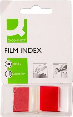 Obrázok produktu pre Samolepiace záložky Q-Connect, fóliové, červené