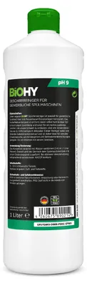 Produktbild von BiOHY Geschirrreiniger für gewerbliche Spülmaschinen + Dosierer, Gastro Spülmittel, 1 l