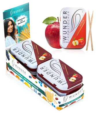 Produktbild von Wunder Zahnstocher Display 6er Pack Apfel DS