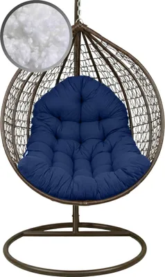 Immagine prodotto di Cuscino AMPO per poltrona sospesa 120×100 cm, cuscino da giardino per poltrona sospesa, poltrona Cocoon, altalene da giardino, blu navy