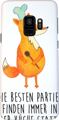 Produktbild von Mr. & Mrs. Panda Samsung Galaxy S9 Handyhülle Fuchs Koch - Weiß - Geschenk, Bäcker, Hungrig, Cover, Köche, Chefkoch, Handy Case, Party, Schutzhülle, Hülle
