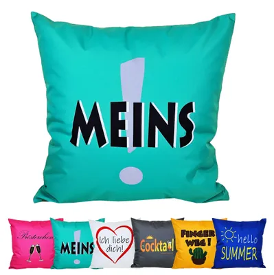 Produktbild von JACK 50x50cm Motiv Outdoor Lounge Kissen Dekokissen inkl. XXL-Füllung Wasserabweisend Sitzkissen Garten Stuhl Lotus Effekt lustig, Farbe:Meins