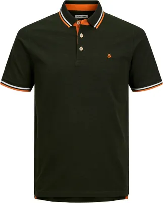 Produktbild von JACK & JONES Herren + Fit Polo Shirt Kurzarm Pique Hemd JJEPAULOS Big Size Größe: 4XL