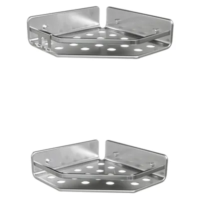 Productafbeelding van TATAY 2-delige set hoekplanken voor in de douche, aluminium.
