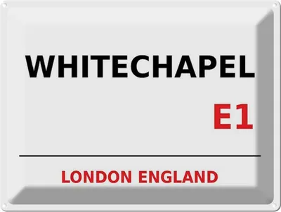 Produktbild von vianmo Blechschild 30x40 cm London England Whitechapel E1