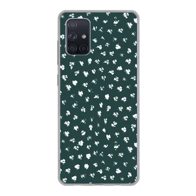 Produktbild von MuchoWow® Handyhülle Schutzhülle Hülle für Samsung Galaxy A51 Polka dots - Weiß - Grün Silikon Softcase Handy Hülle - Schutzabdeckung