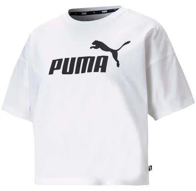 Produktbild von PUMA Essentials Cropped Logo T-Shirt Damen puma white XL