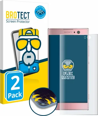 Produktbild von 2x BROTECT Fullscreen Schutzfolie für Sony Xperia XA2 / XA2 Dual Displayschutz Folie Fullcover Matt Entspiegelungsfolie