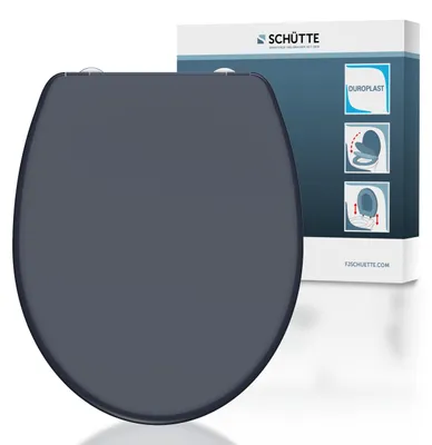 Produktbild von SCHÜTTE Duroplast WC Sitz ANTHRAZIT, Toilettendeckel mit Absenkautomatik und Schnellverschluss