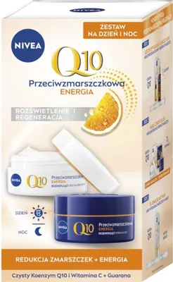 Zdjęcie produktu dla Q10 Energy zestaw rozświetlający krem na dzień 50ml + regenerujący krem na noc 50ml
