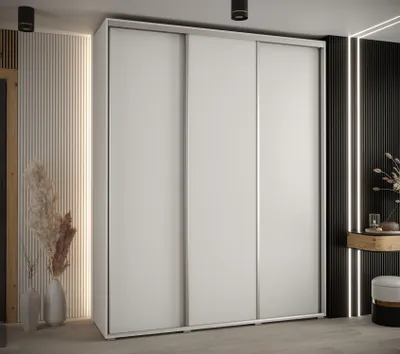 Produktbild von Kleiderschrank ASIRI 1 - 190/45 cm, weiß/silber
