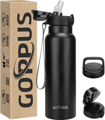 Produktbild von Edelstahl-Wasserflasche 750ml, isoliert, doppelwandig, kalt
