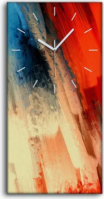 Produktbild von Dekor Leinwand Uhr Wandbilder Geräuschlos Kunstdruck 30x60 Abstrakte Malerei - weiße Hände