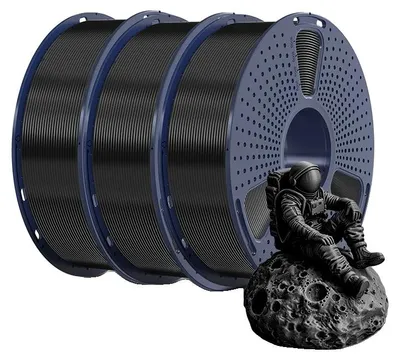 Obrázek produktu pro Filament pro 3D tiskárny, materiál PETG, kompatibilní s FDM tiskárnami, černá barva