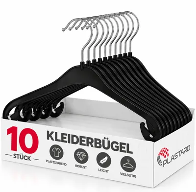 Produktbild von Plastard NA38 Frauen-Kleiderbügel 10 Stück -drehbarer Haken, Damenblusen