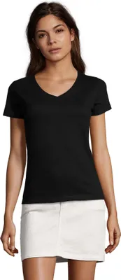 Produktbild von SOLS - "Imperial" T-Shirt V-Ausschnitt für Damen LT1769 (L) (Schwarz)