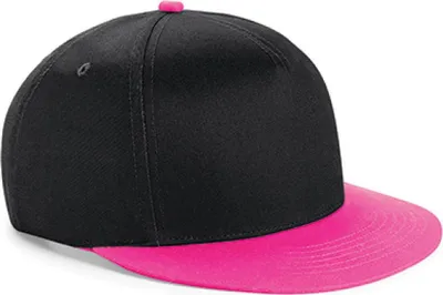 Immagine prodotto di Cappellino Snapback Beechfield B615 | Youth - Colore: Nero/Fucsia - Taglia: Unica