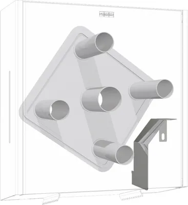 Franke EXOS. Umrüstung von WC-Grossrollenhalter auf WC-Vierfachrollenhalter