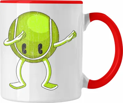 Produktbild von Trendation - Tennis Spieler Tasse Geschenk Tennis-Trainer Coach Geschenkidee (Rot)