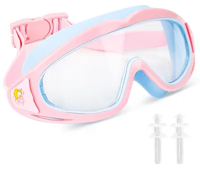 Produktbild von Schwimmbrille Kinder Taucherbrille - Mit Ohrstöpseln - Verstellbares Kopfband - UV-Schutz - 3 bis 15 Jahre