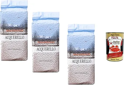 Produktbild von Acquerello Carnaroli Risotto-Reis 3×2,5 kg Ideal für Risotto, Arancini, Profi-Köche | + Italian Gourmet Polpa