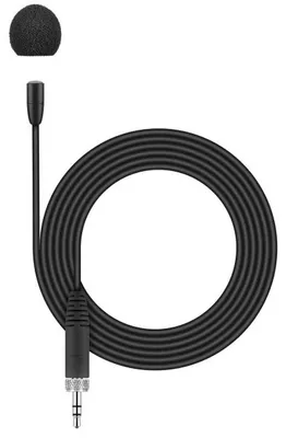 Image de Sennheiser MKE Essential Omni Noir - microphone cravate miniature avec connecteur jack 3,5 mm (noir)