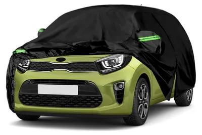 Produktbild von Autoabdeckung Vollgarage für Kia Picanto 2003-2024 Schwarz Wasserdicht Allwetter mit Reißverschlusstür