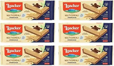 Produktbild von 6x Loacker Wafer Multicerealli Cremkakao Mehrkorn Waffeln mit Schokoladencreme und Kakaocreme mit Vollkornmehl 175g