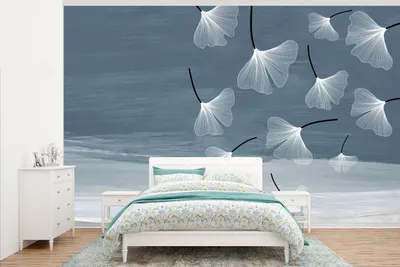 Produktbild von MuchoWow® Fototapete für Wohnzimmer oder Schlafzimmer Wandtapete Vinyl Motivtapete Malerei - Pflanzen - Blätter - Ölfarbe - 405x260 cm - Die Küche